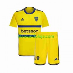 Camisola Boca Juniors Criança Equipamento Segundo 2023-2024 Manga Curta